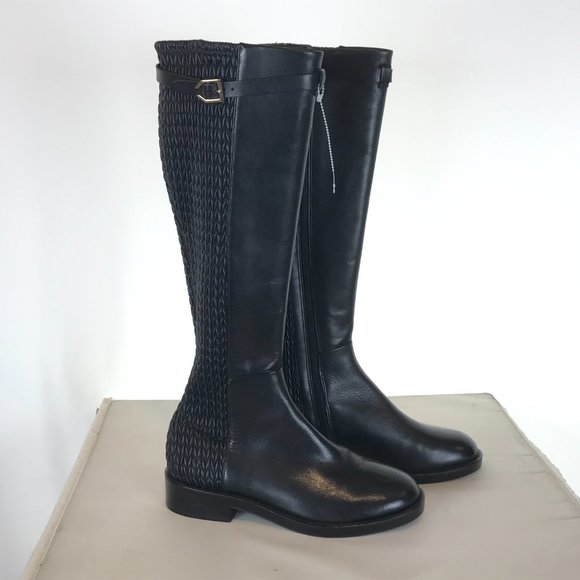 New Cole Haan Black Lexi Grand Stretch Strap Boots - Picture 5 of 7